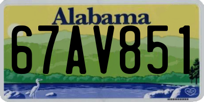 AL license plate 67AV851