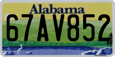 AL license plate 67AV852