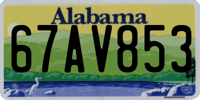 AL license plate 67AV853