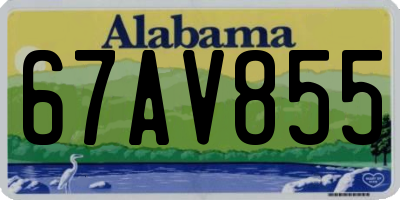 AL license plate 67AV855