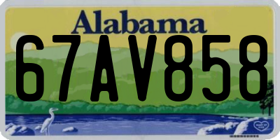 AL license plate 67AV858
