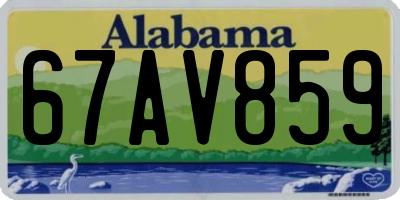 AL license plate 67AV859