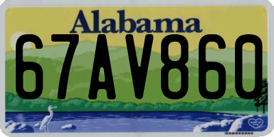 AL license plate 67AV860