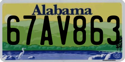 AL license plate 67AV863