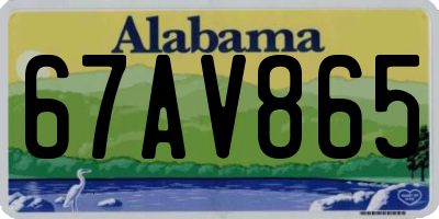 AL license plate 67AV865