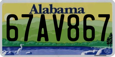 AL license plate 67AV867