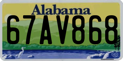 AL license plate 67AV868