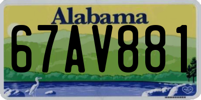 AL license plate 67AV881