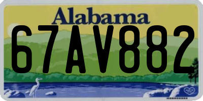 AL license plate 67AV882