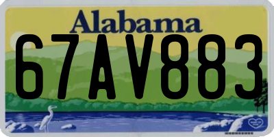 AL license plate 67AV883