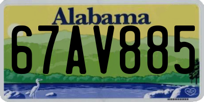 AL license plate 67AV885