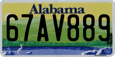AL license plate 67AV889