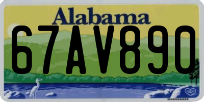 AL license plate 67AV890