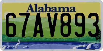 AL license plate 67AV893