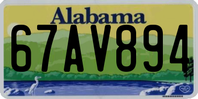 AL license plate 67AV894