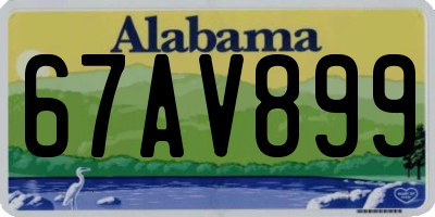 AL license plate 67AV899