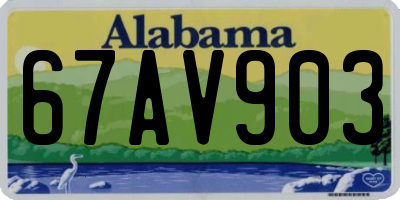 AL license plate 67AV903