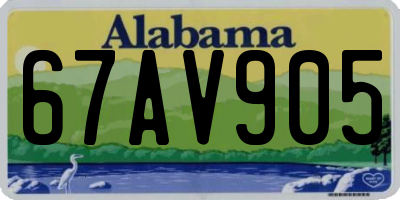 AL license plate 67AV905