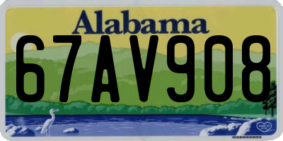 AL license plate 67AV908