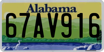 AL license plate 67AV916