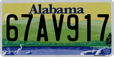 AL license plate 67AV917