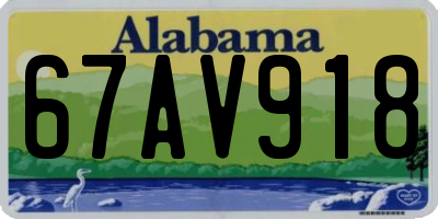 AL license plate 67AV918