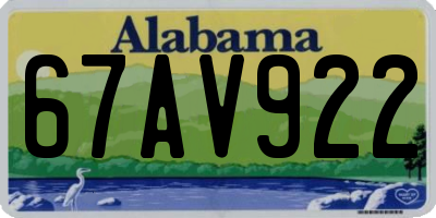 AL license plate 67AV922