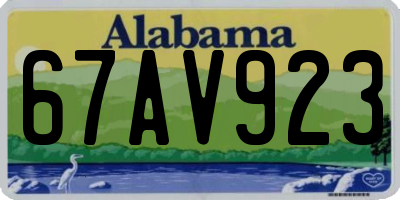 AL license plate 67AV923