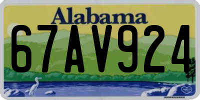 AL license plate 67AV924