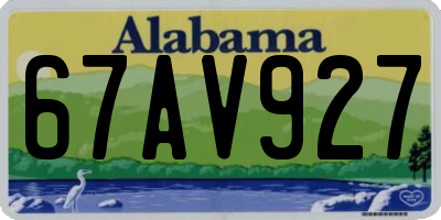 AL license plate 67AV927