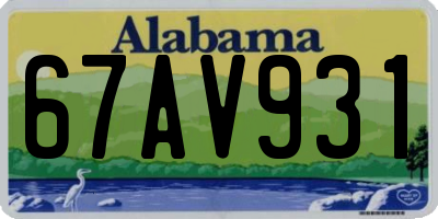 AL license plate 67AV931