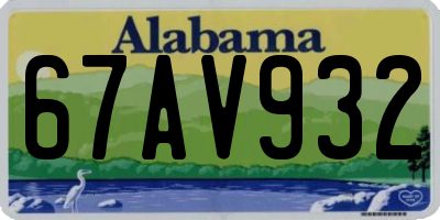 AL license plate 67AV932