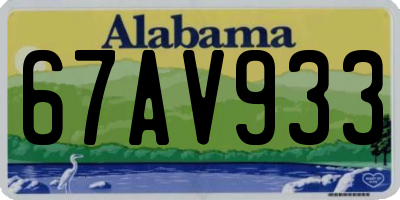 AL license plate 67AV933
