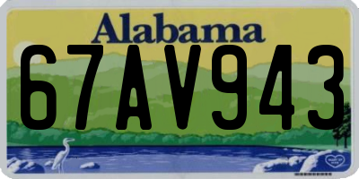 AL license plate 67AV943