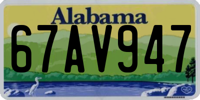 AL license plate 67AV947