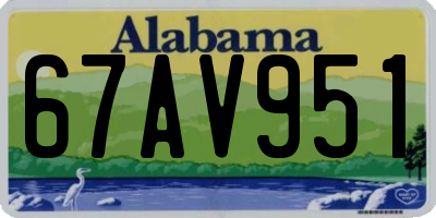 AL license plate 67AV951