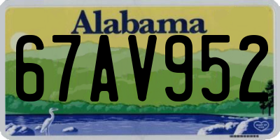 AL license plate 67AV952