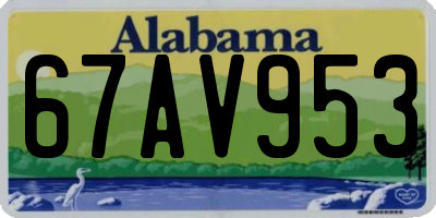 AL license plate 67AV953