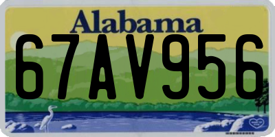 AL license plate 67AV956