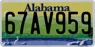AL license plate 67AV959