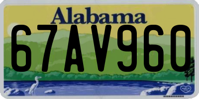 AL license plate 67AV960