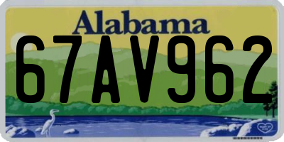 AL license plate 67AV962