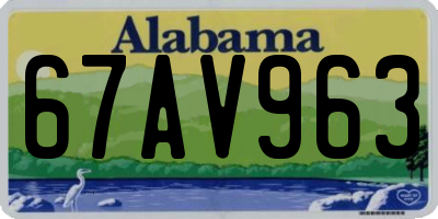 AL license plate 67AV963