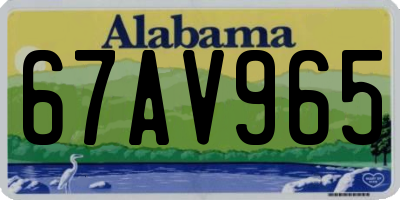 AL license plate 67AV965