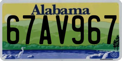 AL license plate 67AV967