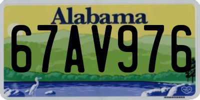 AL license plate 67AV976