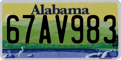 AL license plate 67AV983