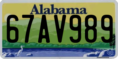 AL license plate 67AV989