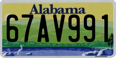 AL license plate 67AV991