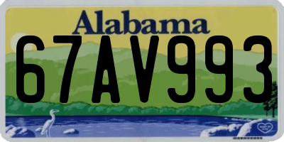 AL license plate 67AV993